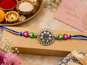 Silver Blossom Rakhi