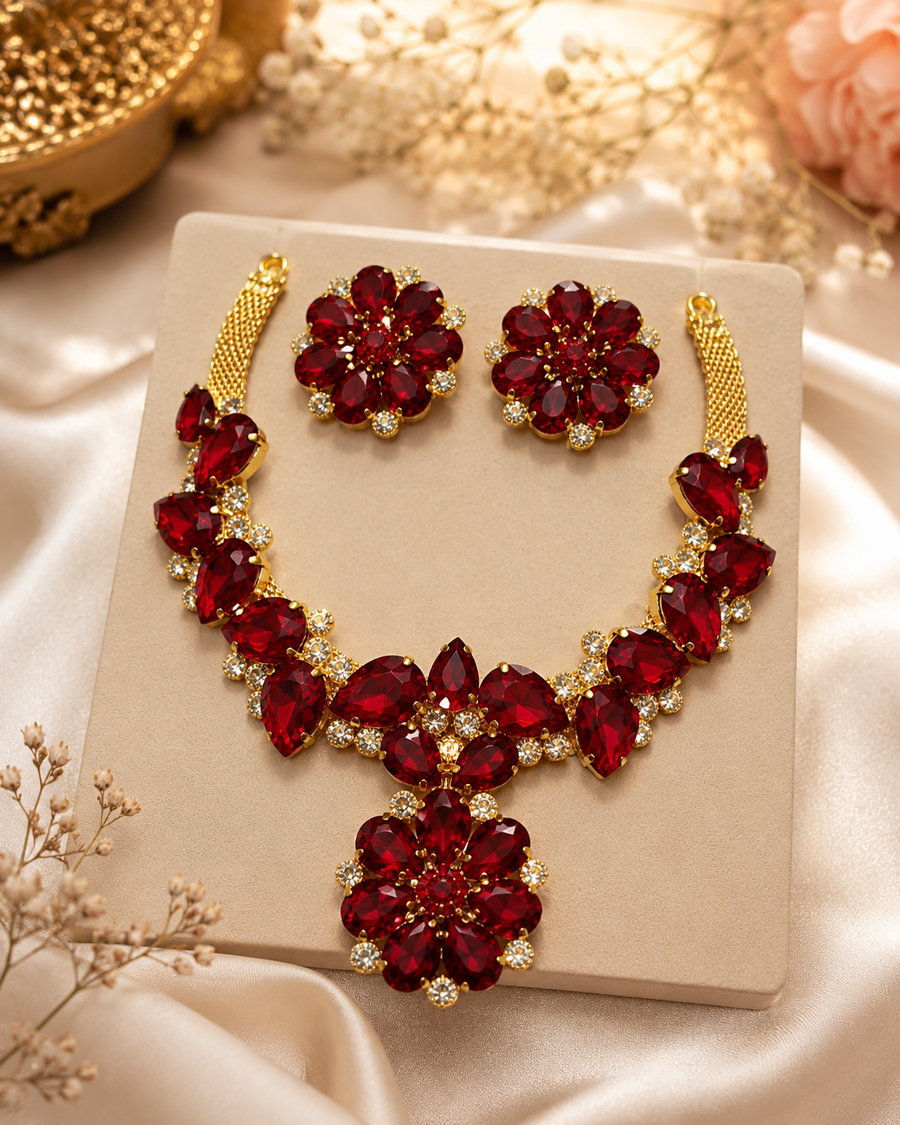 Royal Ruby Statement Set