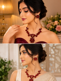 Royal Ruby Floral Set