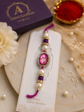 Purple Pearl Charm Rakhi