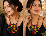 Artisan Handcrafted Fabric Pendant Set