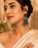 Vintage Purple Statement Earrings
