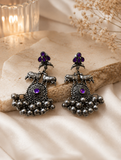 Vintage Purple Statement Earrings