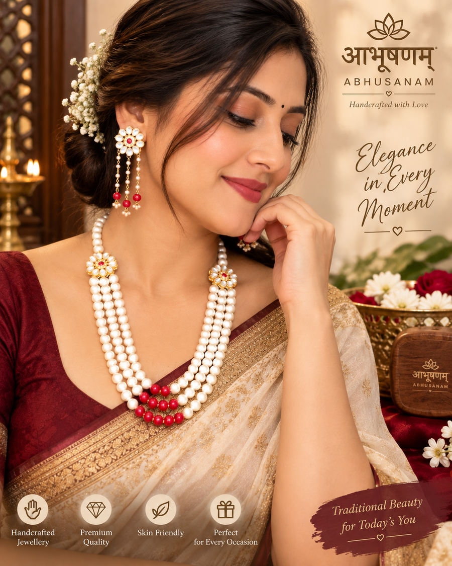 Royal Pearl Floral Set