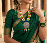 Triveni Handmade Fabric Jewellery Set